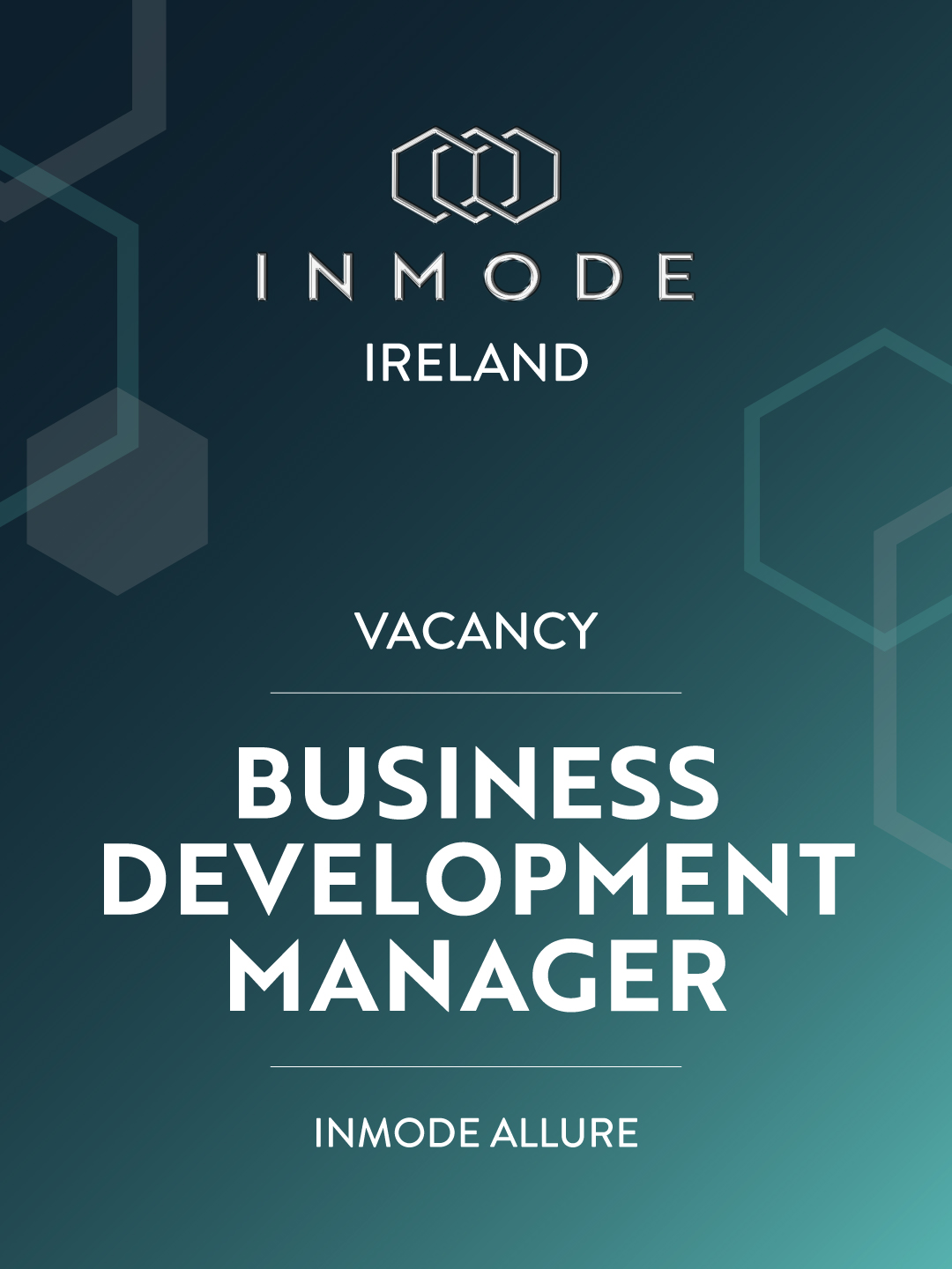 Vacancy – InMode Allure Ireland BDM (Business Development Manager)